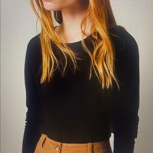 Elegant Black Long Sleeve Women's Top